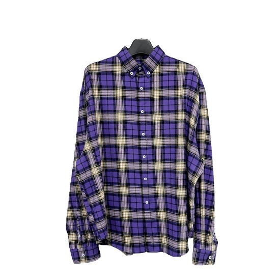 [PRE-ORDER] DADDY&#039;S CHECK SHIRTS PURPLE (SUPER OVERSIZE FIT)